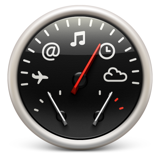 Dashboard, red, soda icon