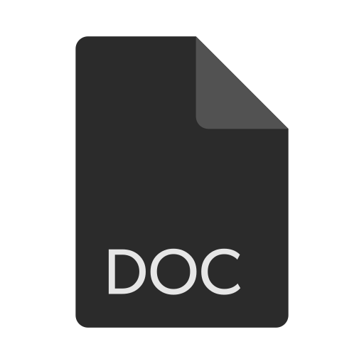 Doc, file, extension, format icon