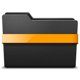 Middle, orange, ribbon icon