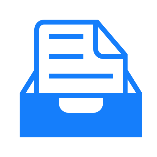 Document, text, inbox icon
