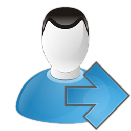 User, right, arrow icon