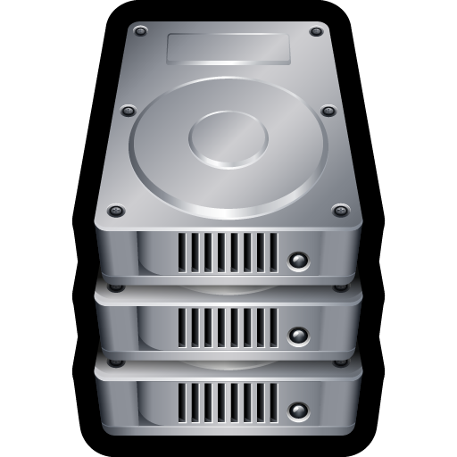 Disk, drive, hard, stack, database, storage icon
