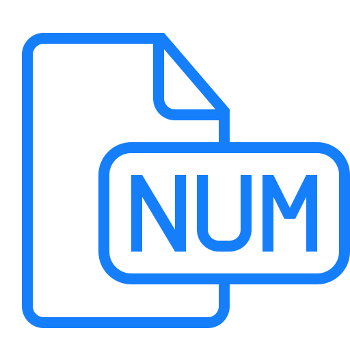 Document, file, numbers icon