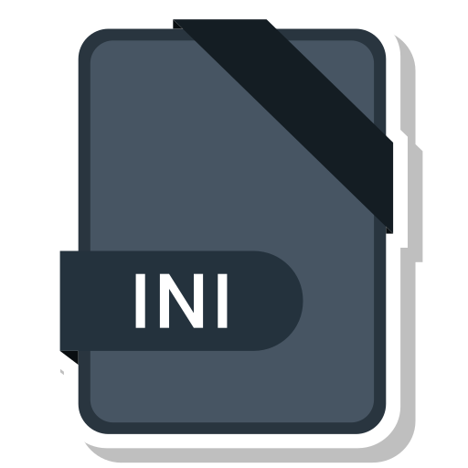 Document, file, ini, name icon