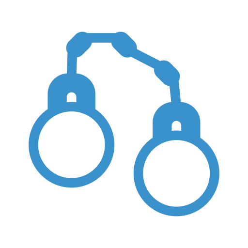 Arrest, handcuffs, police, protection icon