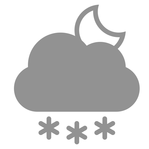 Snowflakes, cloud, moon icon