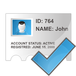Profile, check, ok icon