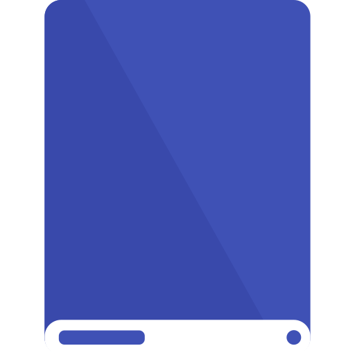 Drive, indigo, white icon