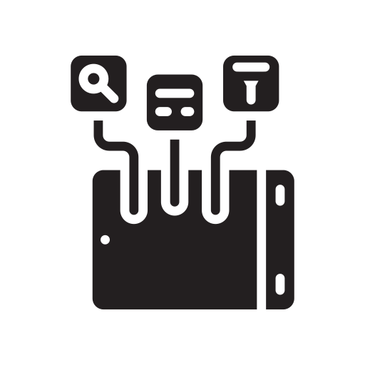Content, context, control, curate, curation, marketing icon