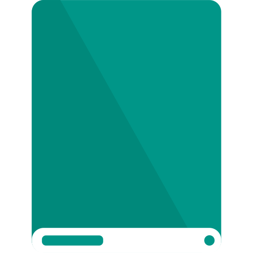 Drive, teal, white icon