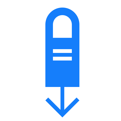 Down, finger, swipe icon
