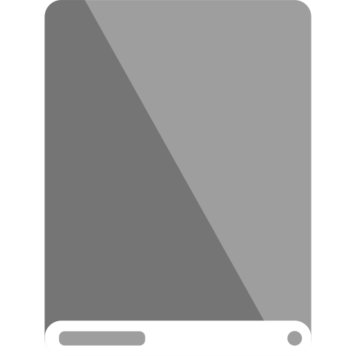 Drive, grey, white icon