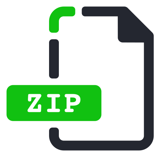 Compressed, extension, file, zip icon