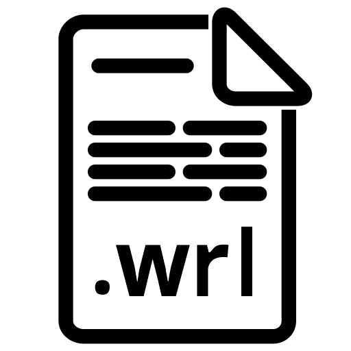 File, file format, format, wrl, wrl format icon