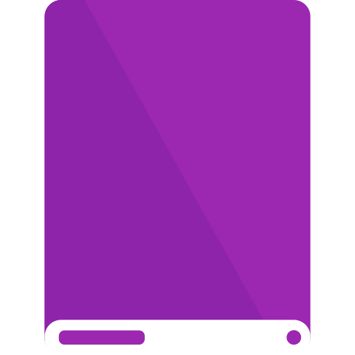Drive, purple, white icon