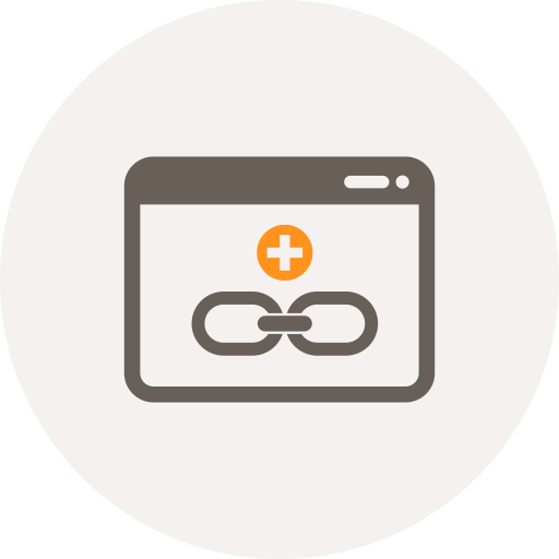 Add, anchor, browser, connect, hyperlink, link, link building icon
