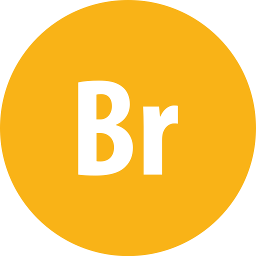 Adobe, bridge, round icon