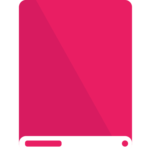 Drive, pink, white icon