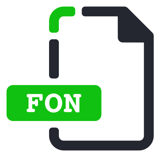 Extension, file, fon, font icon