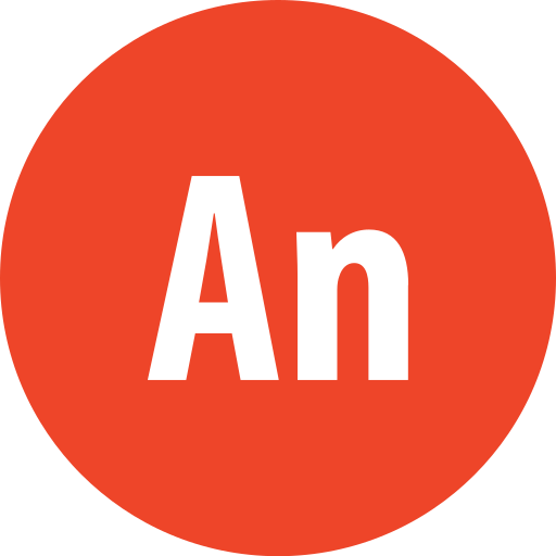 Adobe, animate, round icon
