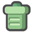 Bin, empty, recycle, trash can icon