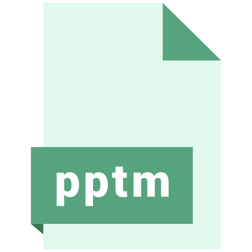 File, format, pptm icon
