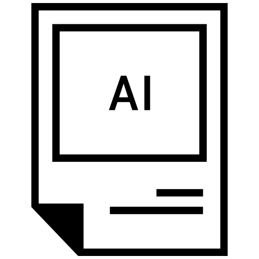 Ai, extention, file, type icon