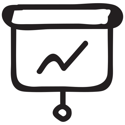 Analytics, business, chart, display, media, presentation, projector icon