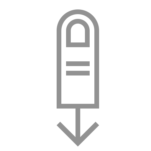 Down, finger, swipe icon