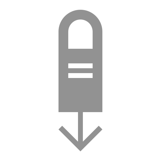 Down, finger, swipe icon