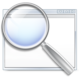 Find, magnifying glass, search, zoom icon