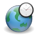 Clock, earth, internet, world icon