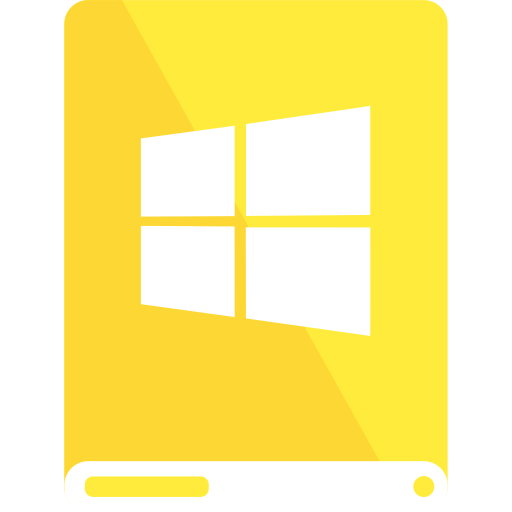 Drive, white, windows, yellow icon