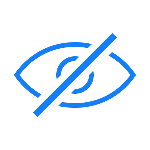 Hidden, eye icon