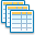 Table, multiple icon