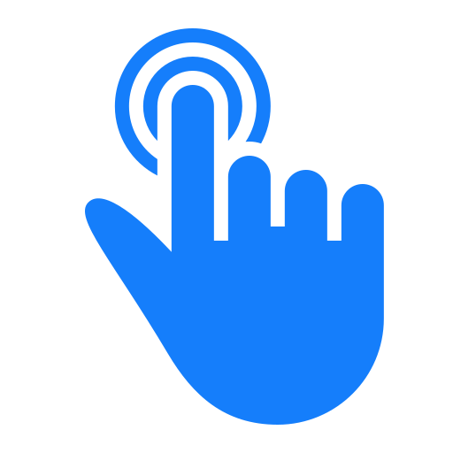 Double, finger, tap icon