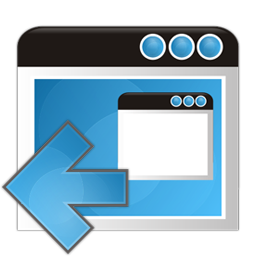 Window, application, arrow, left icon