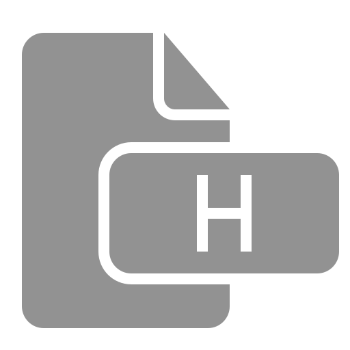 Document, file, h icon