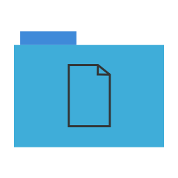 Blue, folder, document, my documents, page icon