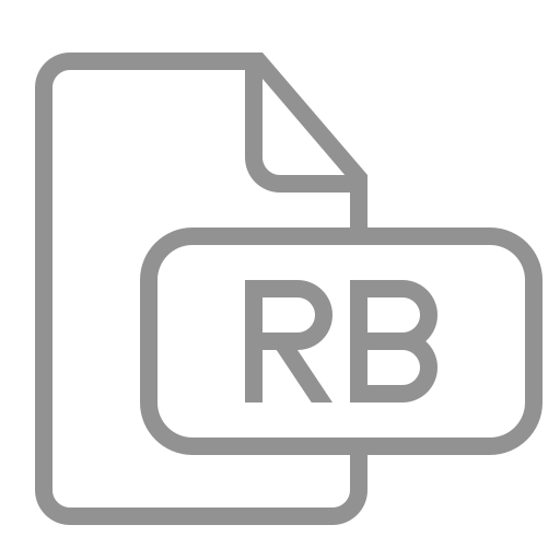 Document, rb, file icon