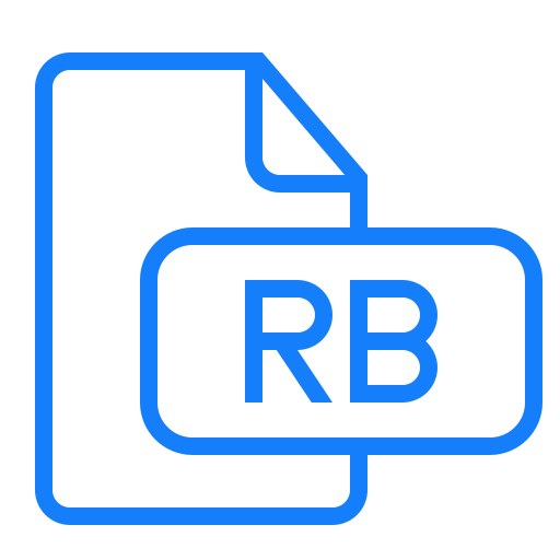 Document, rb, file icon