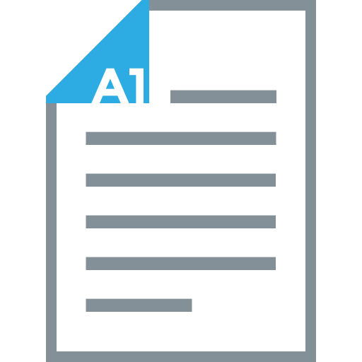 A1, document, format, page, paper size, sheet icon