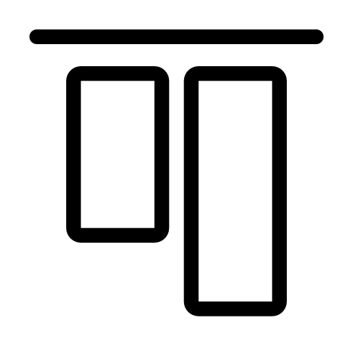 Align, top, text, document icon