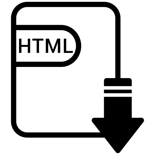 Document, extension, file, format, html icon