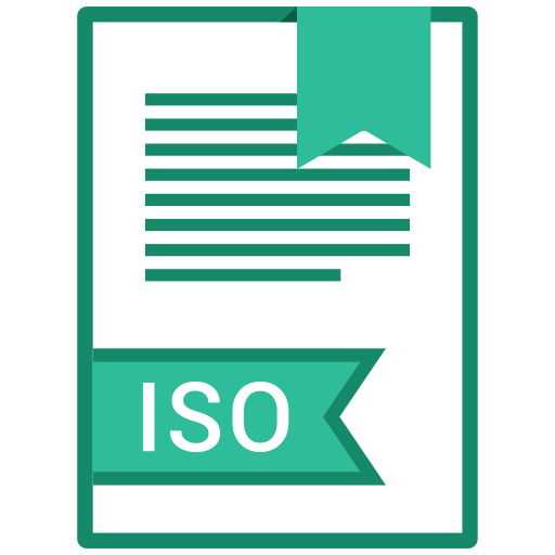 Document, extension, file, format, iso icon