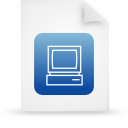 File, document, paper, blue icon