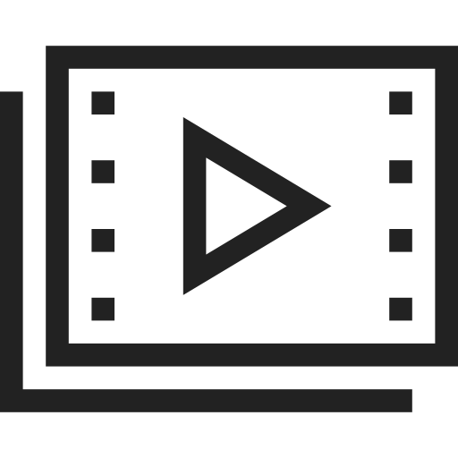 Double, film, media, movie, video, document, file icon