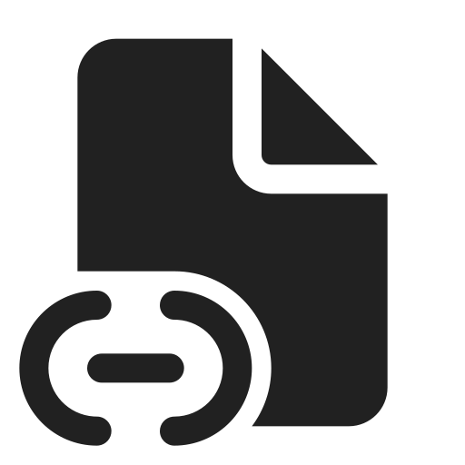 Ic, fluent, document, link, filled icon