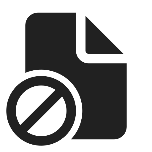 Ic, fluent, document, prohibited, filled icon