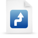 File, document, paper, blue icon